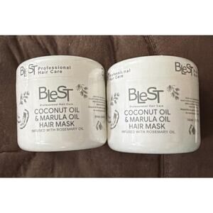 Lot (2) Blest Coconut Maryland Oil Hair Mask Rosemary Oil 16.9 Oz